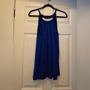 Melissa Paige L Cobalt Blue Tunic Top